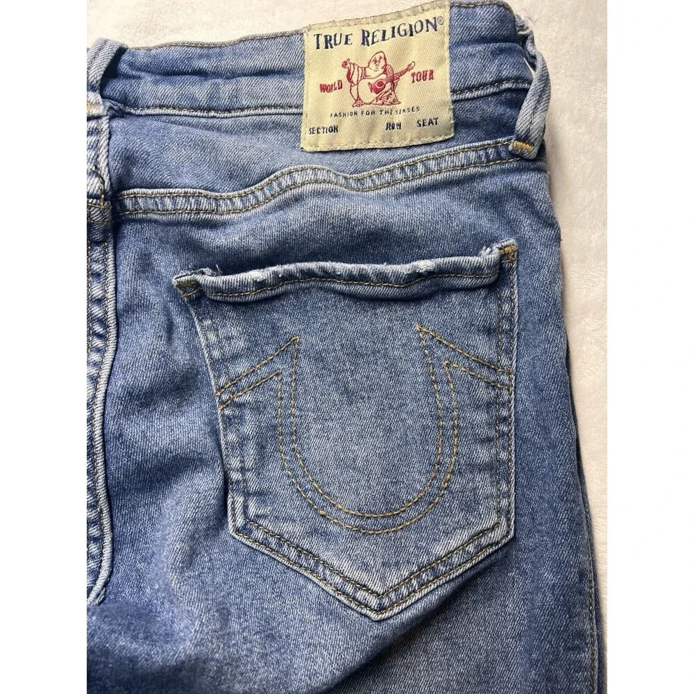 True Religion Jeans Size 29 Womens Jennie Curvy High Rise Skinny Blue Denim